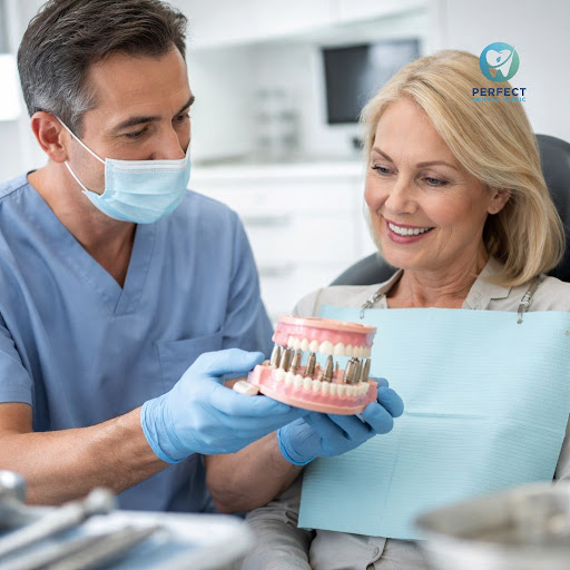 Missing multiple teeth or struggling with loose dentures? Full mouth dental implants at Perfect D… post image