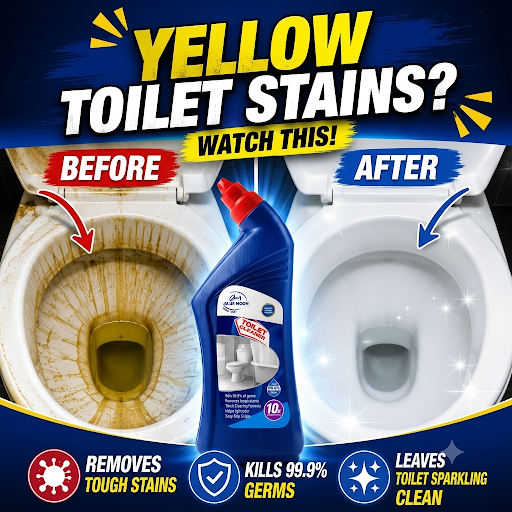 🚽 Remove Yellow Toilet Stains with Bluemoon Toilet Cleaner post image