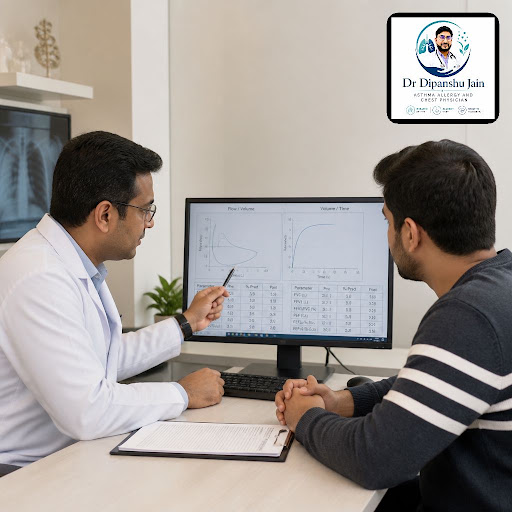 Worried about confusing lung function test reports? At the clinic of Dr Dipanshu Jain in Mansarov… post image