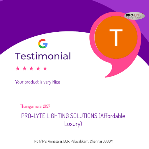 Thanigaimalai 2197, a delighted customer from Chennai, shares her 5-star experience with PRO-LYTE…