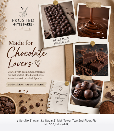 Frosted Bites Bakes Indore offers a delicious variety of all bakery items, with our signature cho… post image