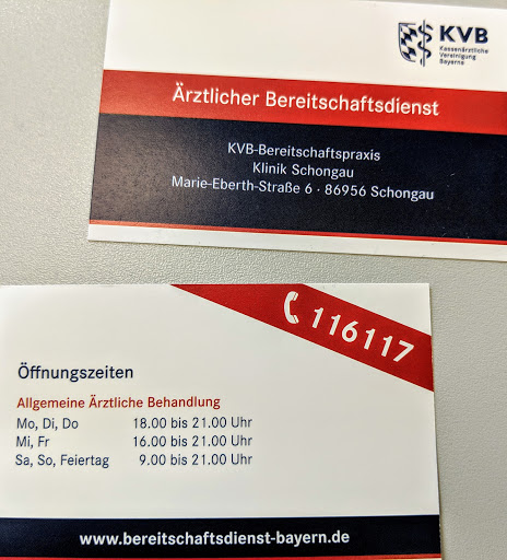 KVB-Bereitschaftspraxis Schongau - Tel. 116117 - Thumbnail