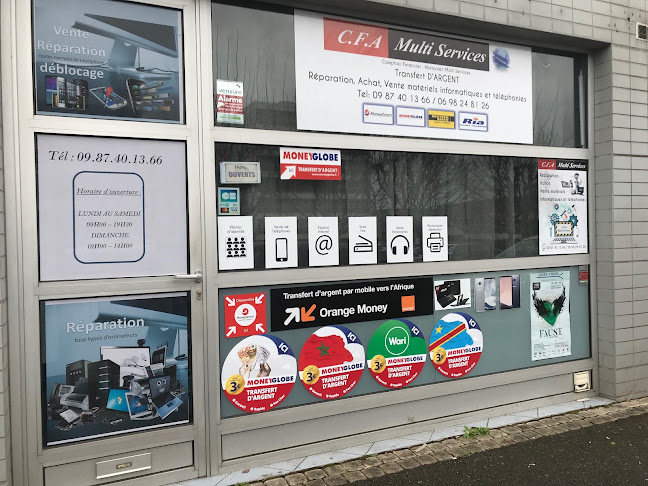 CFA MULTISERVICES(Transfert d'argent Moneygram, RIA, MoneyGlobe,WesterUnion réparation portables)