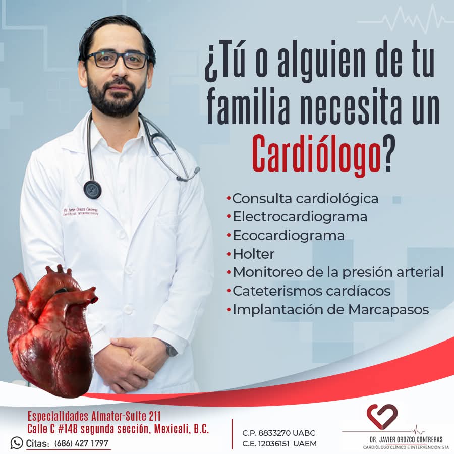 Cardiologo Mexicali Dr Javier Orozco Contreras