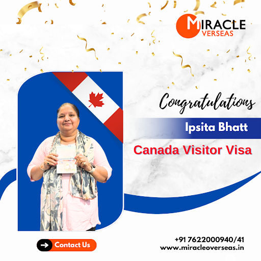 Congratulations to Ipsita Bhatt on successfully receiving her Canada Visitor Visa for Canada 🇨🇦