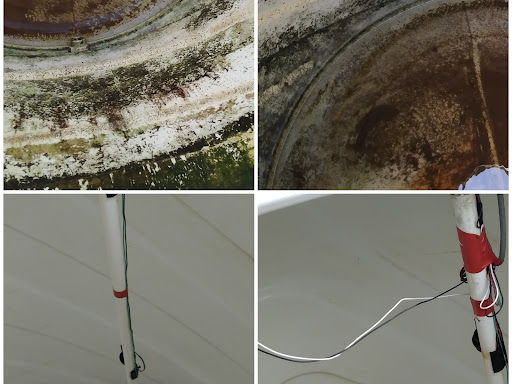 Before and after effect of tank cleaning by ESy Team do your water storage tank with professional… post image