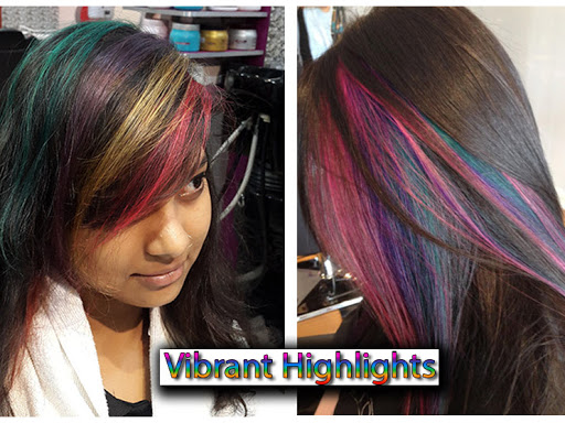 Introducing Trendy Vibrant Highlights.. Beautiful RED, BLUE, PINK, GREEN, PURPLE, TEAL Highlights… post image