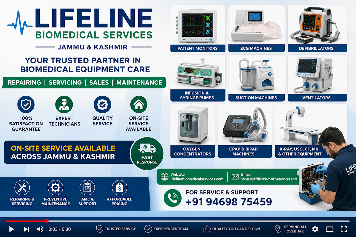 🚑 Lifeline Biomedical Services – Jammu & Kashmir
