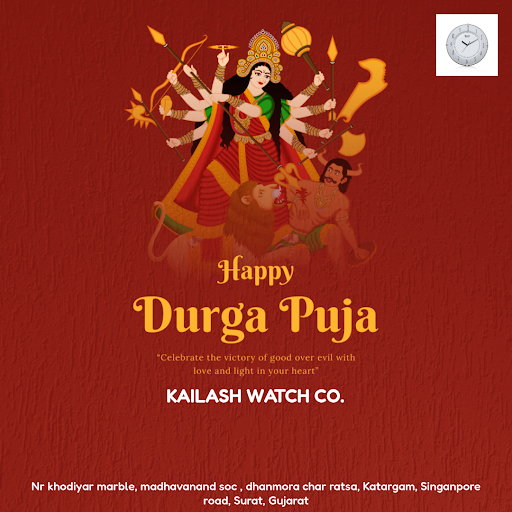 Wishing you a joyous Durga Pooja from Kailash Watch Co., the Best Watch shop in Surat! May the bl… post image