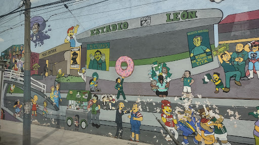 Mural De León "Los Simpsons" Logo