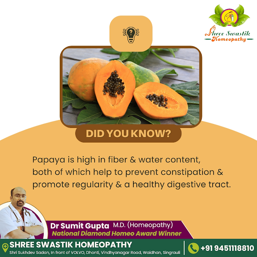 Did you know? Papaya is packed with fiber and water content, making it an excellent choice for pr… post image