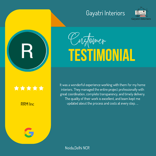 RRM Inc raves about their exceptional experience with Gayatri Interiors, Noida's premier interior… post image