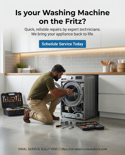 Washing machine breakdown in Bopal, Ahmedabad? Vimal Service Solutions offers fast, affordable, a… post image