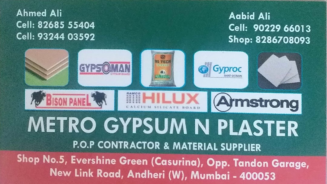 Metro Gypsum N Plaster - Gypsum Product Supplier in Andheri West