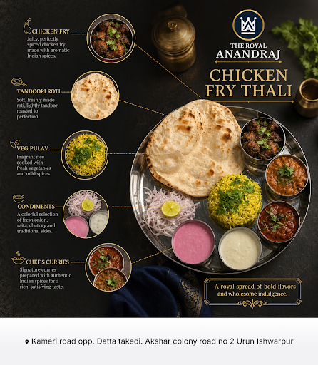 Experience authentic flavors at Hotel The Royal Anandraj with our delicious Chicken Fry Thali, co… post image