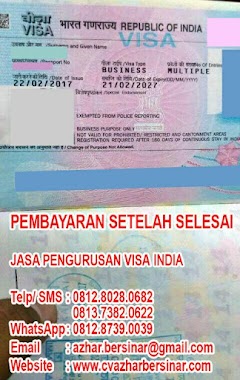 VISA HANDLING SERVICES BUREAU OF CHINA, Author: CV.AZHAR BERSINAR