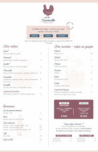 Menu Cocoricotte crêperie Page 1