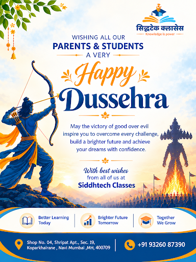 🎉🏹 **Happy Dussehra 2026 from Siddhtech Classes!** 🌸✨ post image