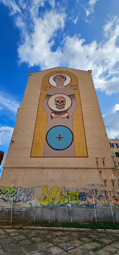 "Viva Santa Rosalia" street art by Igor Scalisi Palminteri