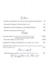 Menu Coeur d'artich'Ô Page 2