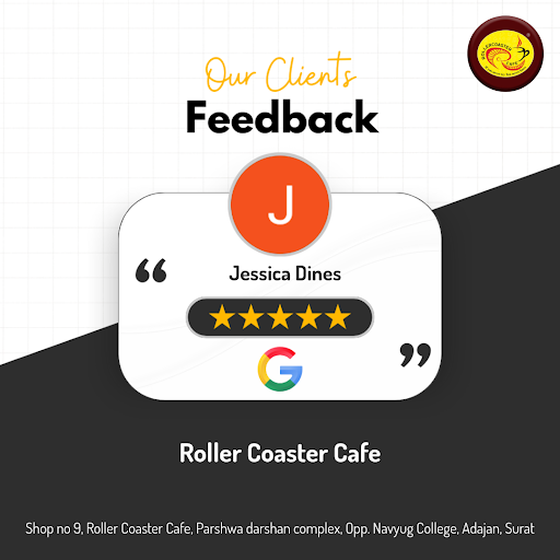 Jessica Dines at Roller Coaster Cafe in Surat, raves about our exceptional service! She loved sav… post image