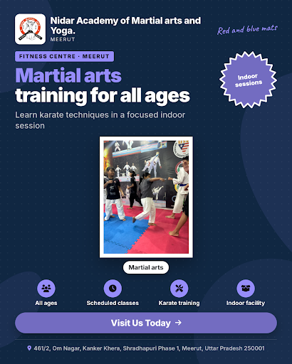 Nidar Academy of Martial Arts and Yoga in Meerut offers focused indoor martial arts training for… post image
