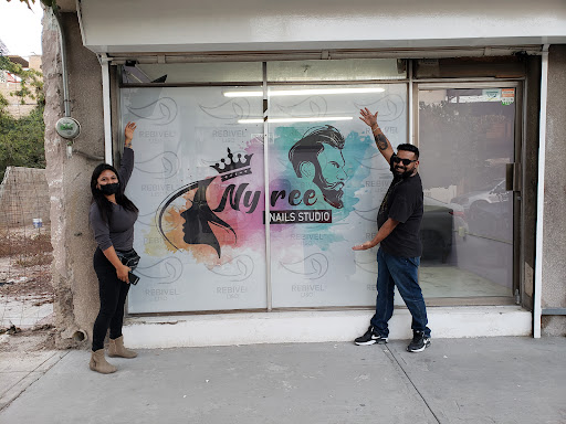 Nyree nails studio & Cisneros barber Logo