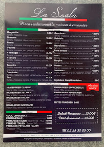 Menu Hôtel Restaurant La Scala Page 1
