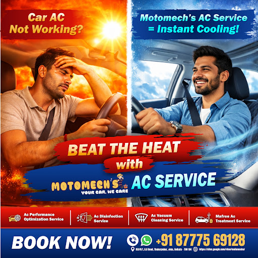 Car AC service available at Motomech’s in Joka, Kolkata. Regular AC maintenance helps support coo… post image
