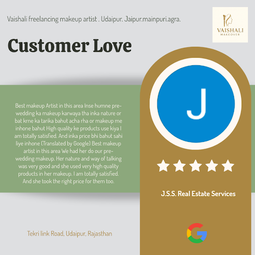 J.S.S. was thrilled by the exceptional service provided at Vaishali, the best freelancing makeup… post image