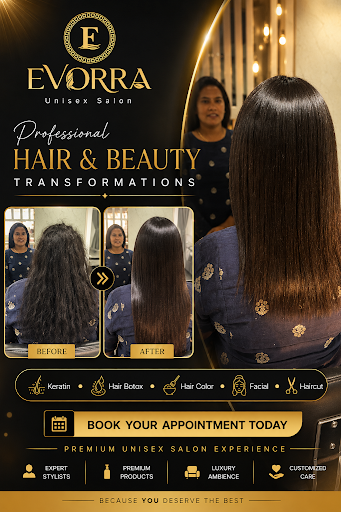 ✨ Hair Smoothening & Kera-Smooth at EVORRA Unisex Salon, Jalahalli West, Bangalore ✨ post image
