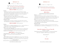 Menu Restaurant La Table du Caviste bio Paris 17 Page 7