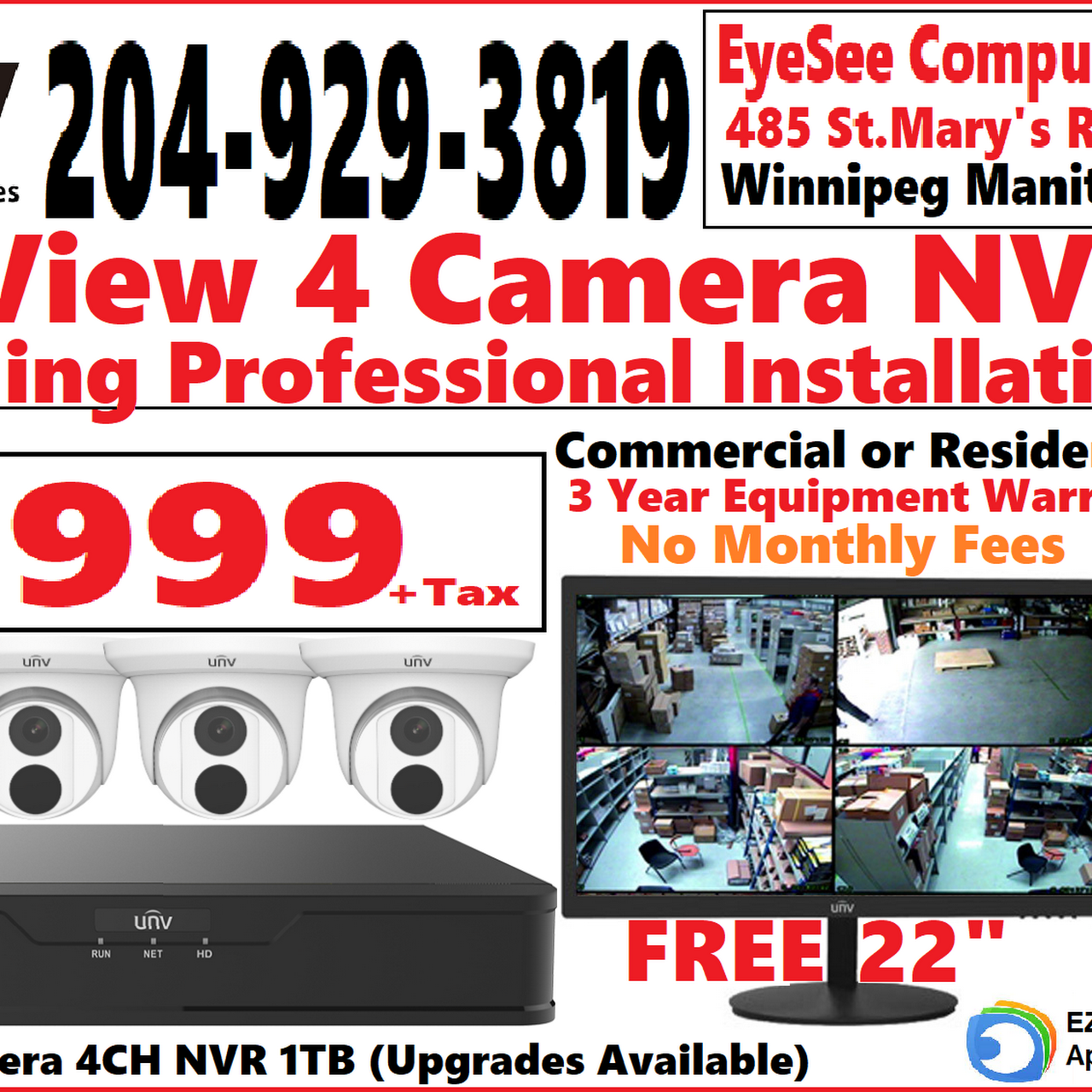 EyeSee Computers Security System Supplier in Winnipeg