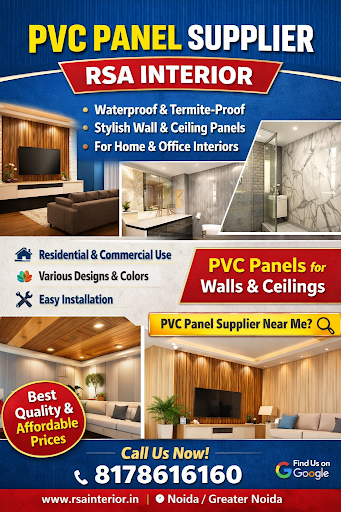 RSA Interior ek trusted PVC Panel Supplier hai jo residential aur commercial projects ke liye hig…