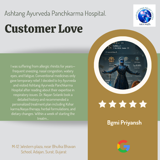 Bgmi's exceptional experience at Ashtang Ayurveda Panchkarma Hospital, the best Ayurveda clinic i… post image