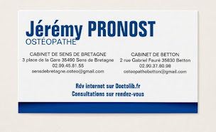 Photo n°2 de Jérémy Pronost - Ostéopathe - Maison Médicale à Sens-de-Bretagne (Ostéopathe)