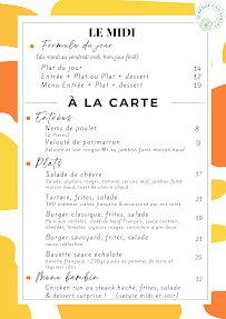 Menu Auberge Camélia Page 1