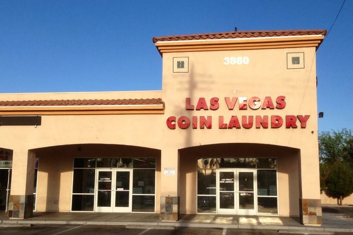 BOULDER EXPRESS LAUNDRY SERVICES storefront and entrance in Las Vegas