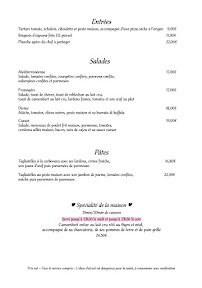 Menu Restaurant le Diner's Page 5