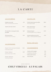 Menu Chez virgule - Le Palais Page 1