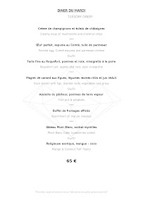 Menu La Table du Taj-I Mah Page 9