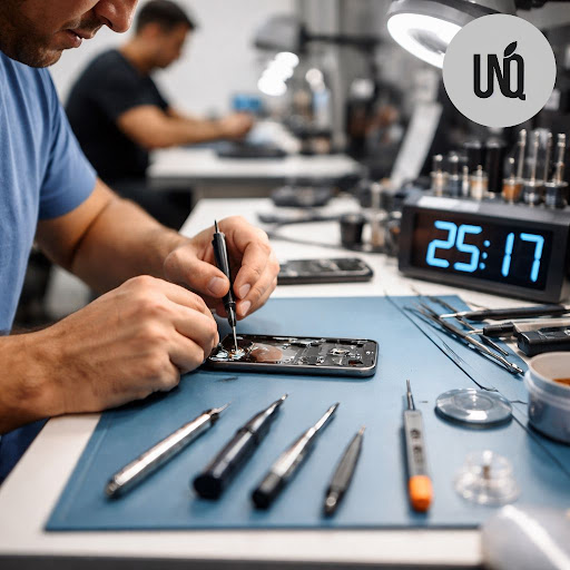 Wondering how long your phone or gadget repair will really take? At Unique Solutions India in Vij… post image