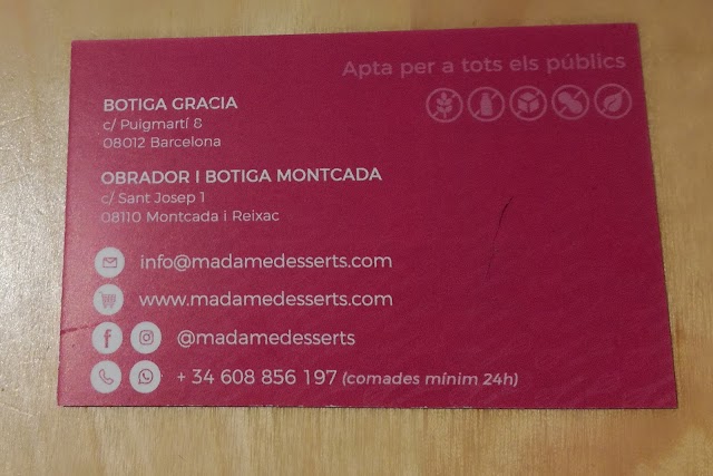 Madame Desserts (Bakery & Desserts Gluten Free)
