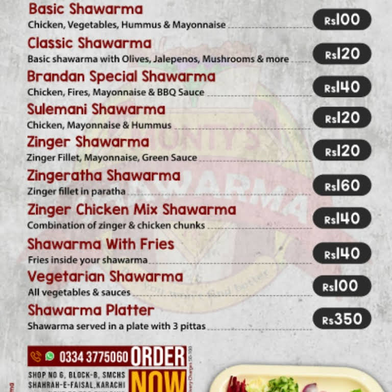 Monty's Shawarma - Restaurant in Karachi