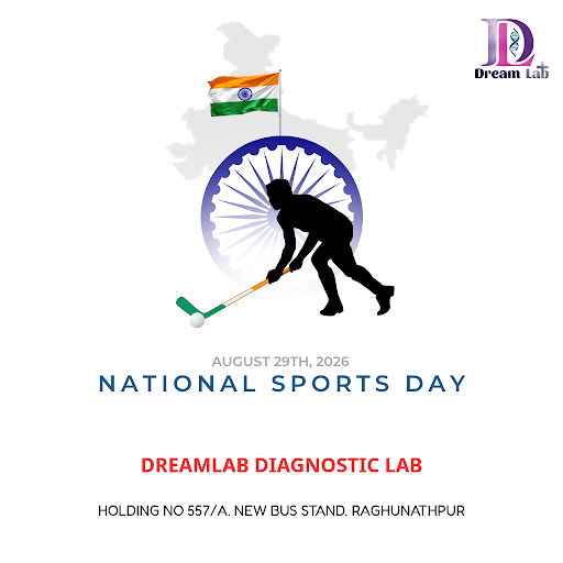 Celebrate National Sports Day with DREAMLAB DIAGNOSTIC LAB, prioritizing health through comprehen…