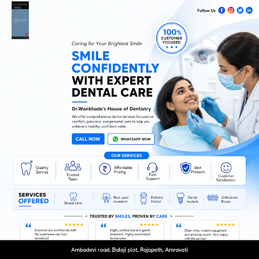 Visit Dr. Wankhade's House of Dentistry for expert dental care. Trusted as the best dentist near… post image