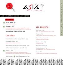 Menu Asia Restaurant Page 1