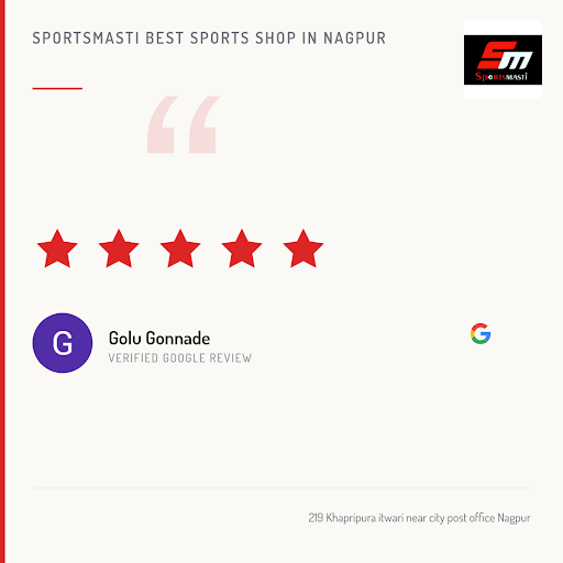 Golu Gonnade's experience at SPORTSMASTI BEST SPORTS SHOP IN NAGPUR was nothing short of exceptio… post image