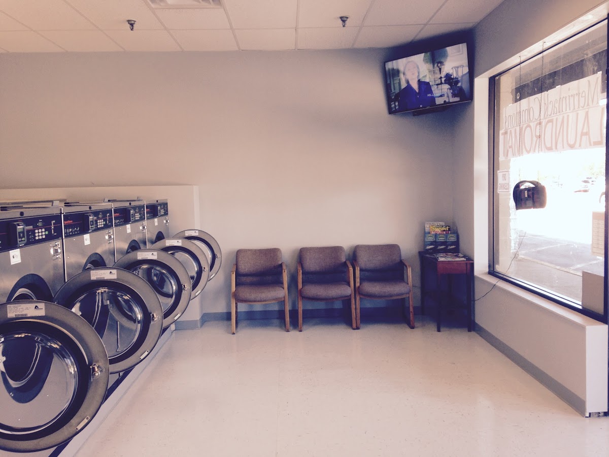 Self-service laundry at Merrimack Commons Laundromat, Manchester, NH