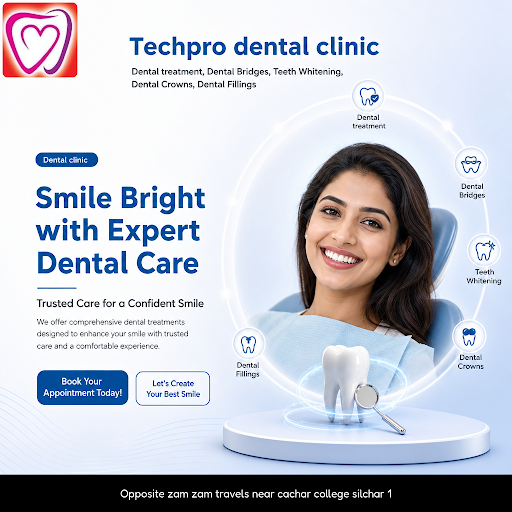 Techpro Dental Clinic offers expert teeth whitening services to enhance your smile. We also provi… post image